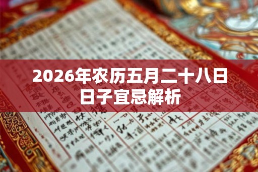 2026年农历五月二十八日日子宜忌解析 2026年农历五月二十八日日子宜忌解析