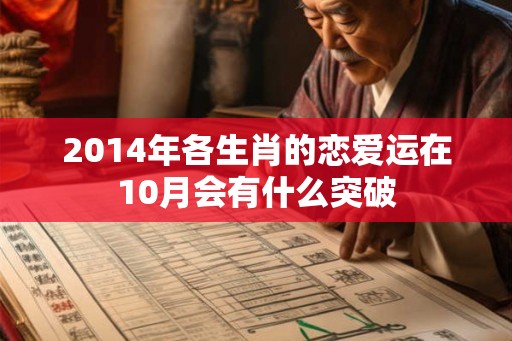2014年各生肖的恋爱运在10月会有什么突破