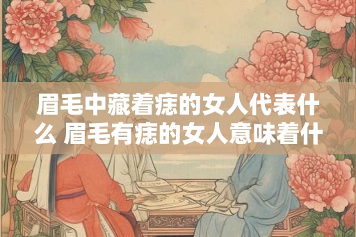 眉毛中藏着痣的女人代表什么 眉毛有痣的女人意味着什么