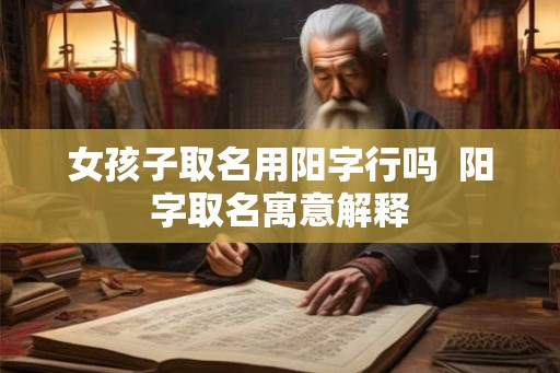 女孩子取名用阳字行吗  阳字取名寓意解释