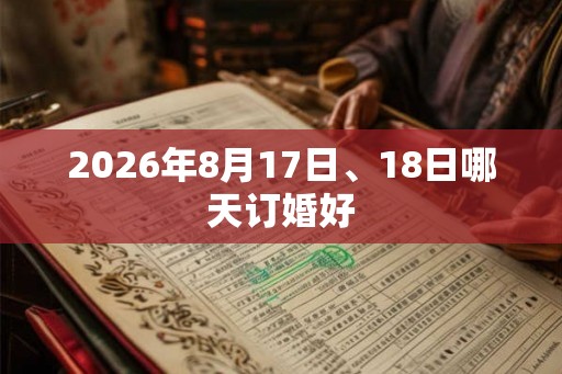 2026年8月17日、18日哪天订婚好
