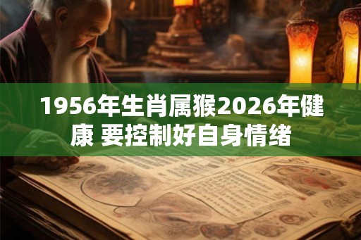 1956年生肖属猴2026年健康 要控制好自身情绪 1956年生肖属猴2026年健康 要控制好自身情绪