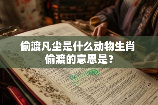 偷渡凡尘是什么动物生肖 偷渡的意思是？