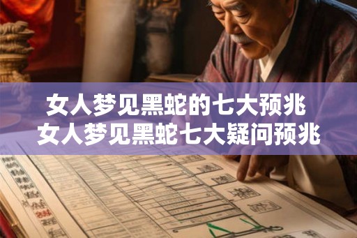 女人梦见黑蛇的七大预兆 女人梦见黑蛇七大疑问预兆