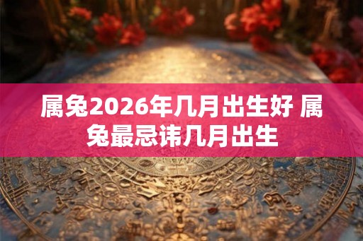 属兔2026年几月出生好 属兔最忌讳几月出生