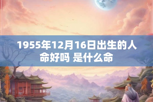 1955年12月16日出生的人命好吗 是什么命