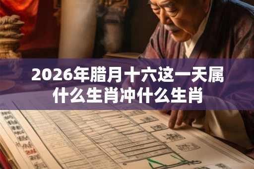 2026年腊月十六这一天属什么生肖冲什么生肖 2026年腊月十六这一天属什么生肖冲什么生肖