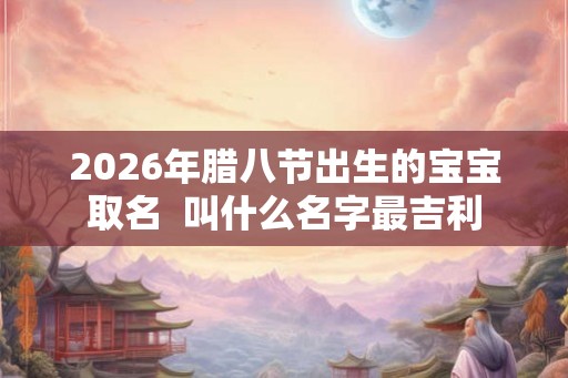 2026年腊八节出生的宝宝取名  叫什么名字最吉利