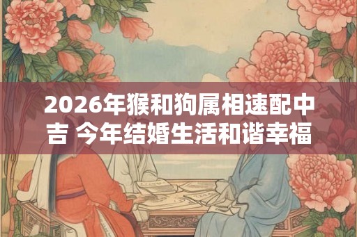 2026年猴和狗属相速配中吉 今年结婚生活和谐幸福