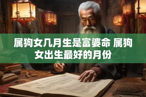 属狗女几月生是富婆命 属狗女出生最好的月份