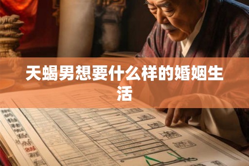 天蝎男想要什么样的婚姻生活