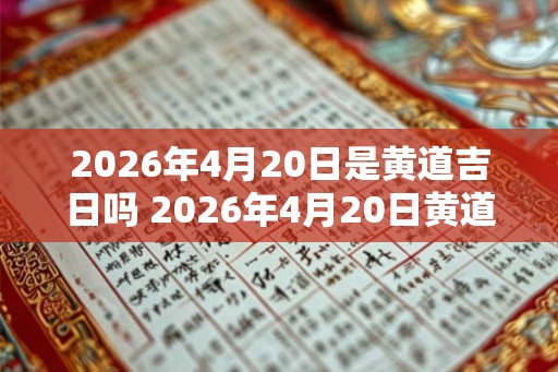 2026年4月20日是黄道吉日吗 2026年4月20日黄道吉日