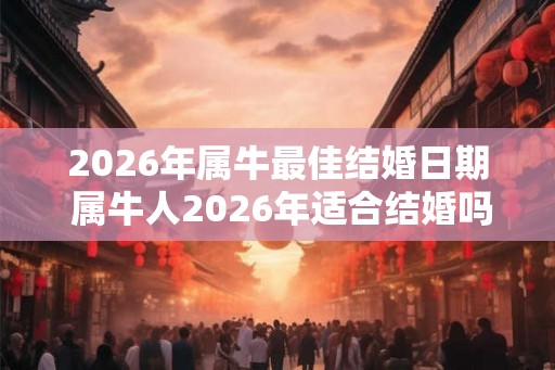 2026年属牛最佳结婚日期 属牛人2026年适合结婚吗