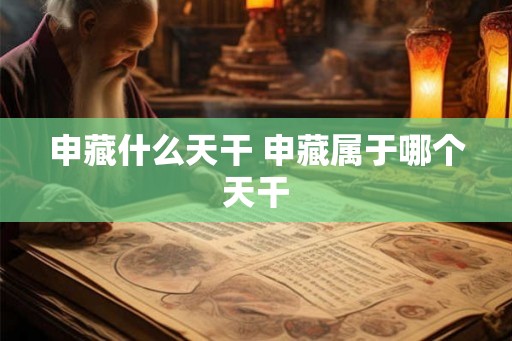 申藏什么天干 申藏属于哪个天干