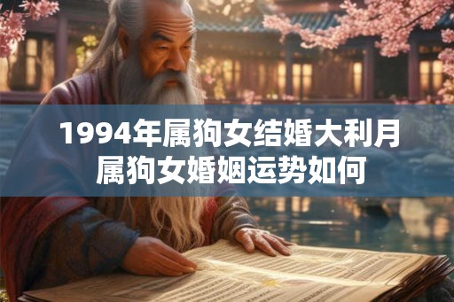 1994年属狗女结婚大利月 属狗女婚姻运势如何 1994年属狗女结婚大利月 属狗女婚姻运势如何