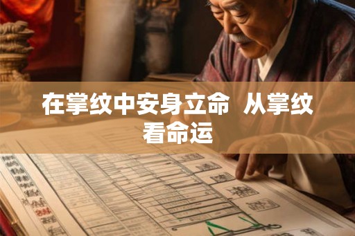 在掌纹中安身立命  从掌纹看命运