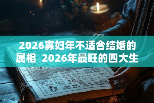 2026寡妇年不适合结婚的属相  2026年最旺的四大生肖
