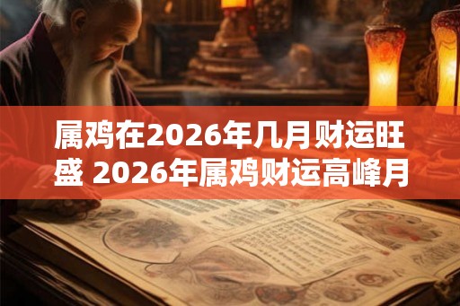 属鸡在2026年几月财运旺盛 2026年属鸡财运高峰月是哪个