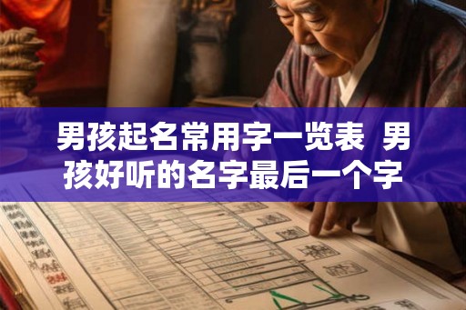 男孩起名常用字一览表 男孩好听的名字最后一个字 男孩起名常用字一览表 男孩好听的名字最后一个字