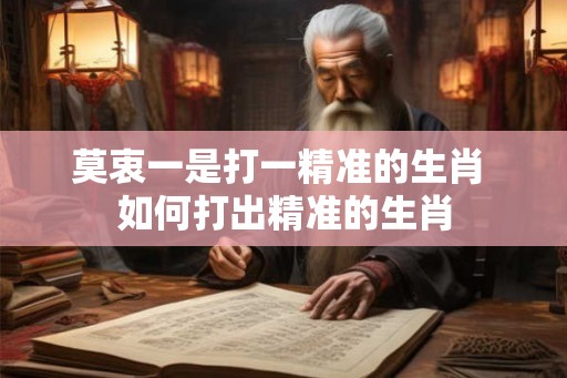 莫衷一是打一精准的生肖 如何打出精准的生肖