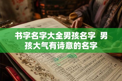 书字名字大全男孩名字  男孩大气有诗意的名字
