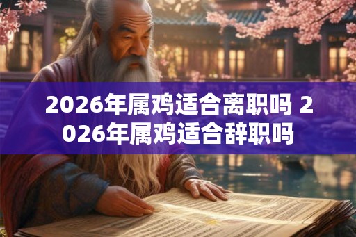 2026年属鸡适合离职吗 2026年属鸡适合辞职吗