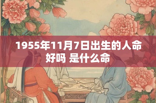 1955年11月7日出生的人命好吗 是什么命