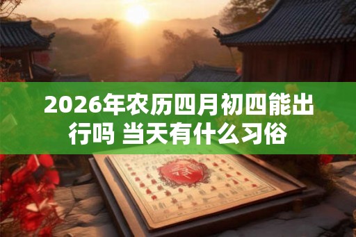 2026年农历四月初四能出行吗 当天有什么习俗