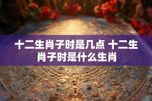 十二生肖子时是几点 十二生肖子时是什么生肖