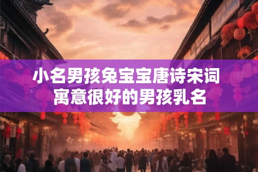 小名男孩兔宝宝唐诗宋词 寓意很好的男孩乳名 小名男孩兔宝宝唐诗宋词 寓意很好的男孩乳名