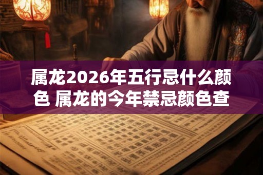 属龙2026年五行忌什么颜色 属龙的今年禁忌颜色查询