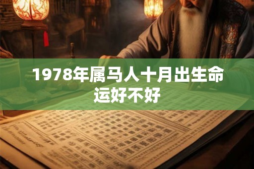 1978年属马人十月出生命运好不好