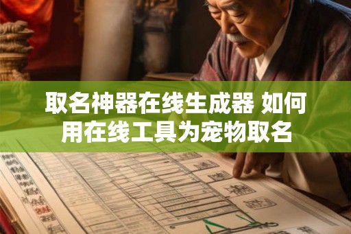 取名神器在线生成器 如何用在线工具为宠物取名