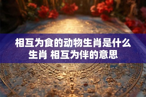 相互为食的动物生肖是什么生肖 相互为伴的意思
