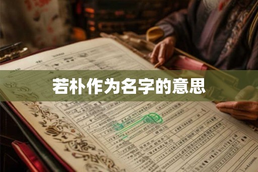 若朴作为名字的意思