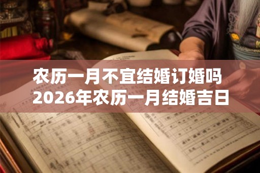 农历一月不宜结婚订婚吗 2026年农历一月结婚吉日推荐