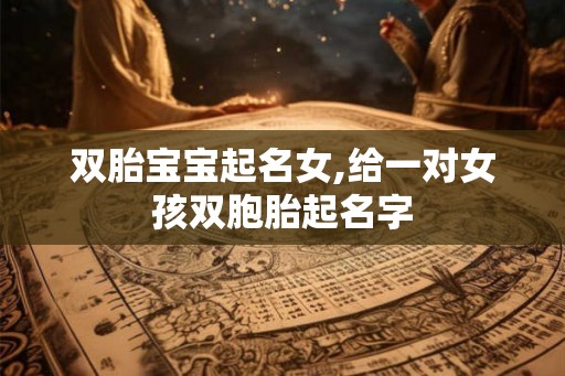 双胎宝宝起名女,给一对女孩双胞胎起名字 双胎宝宝起名女,给一对女孩双胞胎起名字
