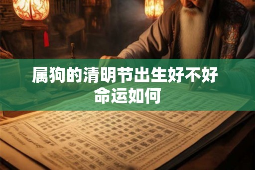 属狗的清明节出生好不好 命运如何
