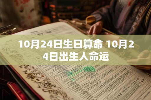 10月24日生日算命 10月24日出生人命运