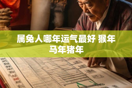 属兔人哪年运气最好 猴年马年猪年 属兔人哪年运气最好 猴年马年猪年