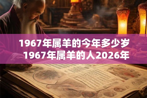 1967年属羊的今年多少岁  1967年属羊的人2026年运势