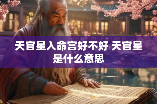 天官星入命宫好不好 天官星是什么意思
