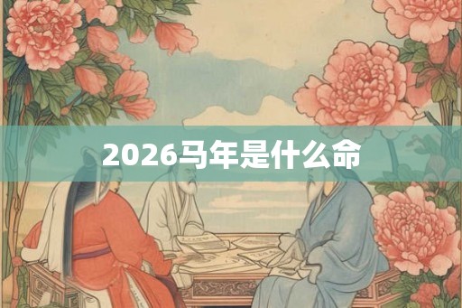 2026马年是什么命