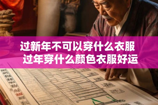 过新年不可以穿什么衣服 过年穿什么颜色衣服好运吉利 过新年不可以穿什么衣服 过年穿什么颜色衣服好运吉利
