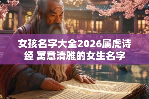 女孩名字大全2026属虎诗经 寓意清雅的女生名字