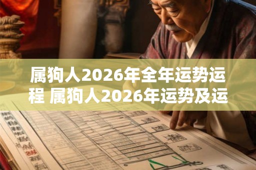 属狗人2026年全年运势运程 属狗人2026年运势及运程每月运程