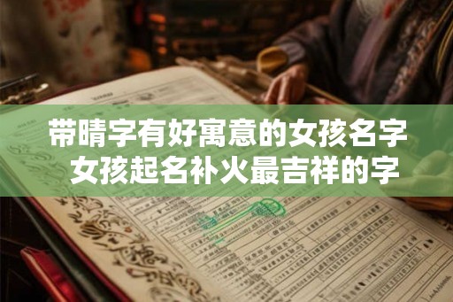 带晴字有好寓意的女孩名字  女孩起名补火最吉祥的字