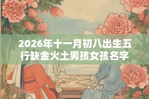2026年十一月初八出生五行缺金火土男孩女孩名字