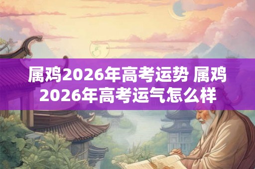 属鸡2026年高考运势 属鸡2026年高考运气怎么样