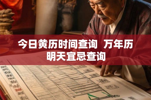 今日黄历时间查询  万年历明天宜忌查询